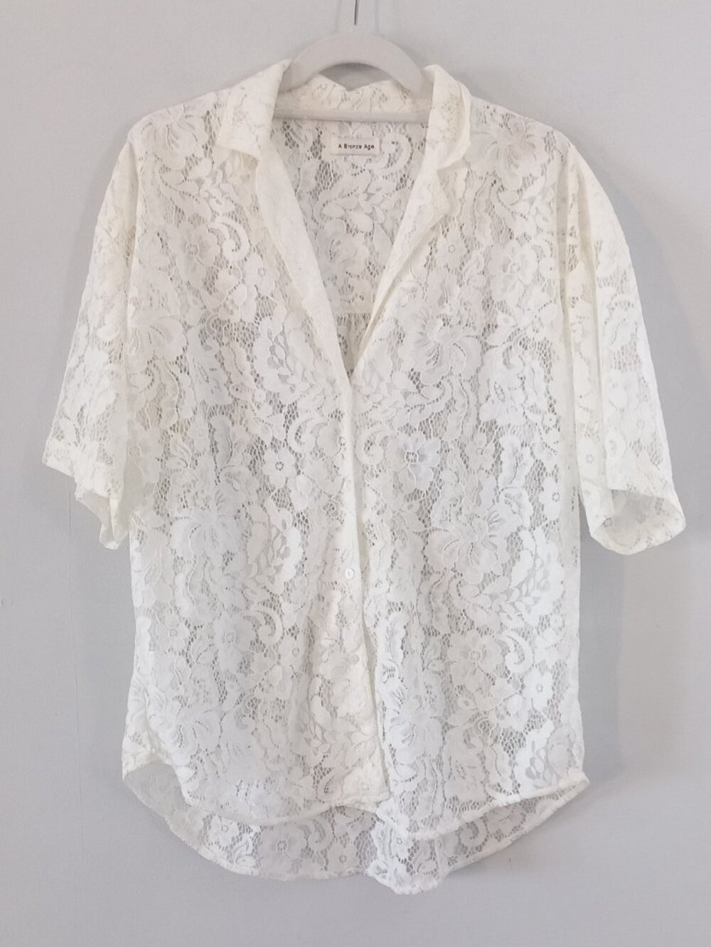A BRONZE AGE lace Romeo button down